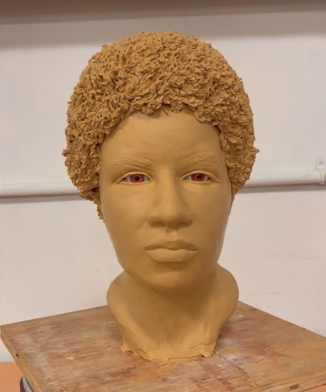 Clay 3D rendering of Jane Doe